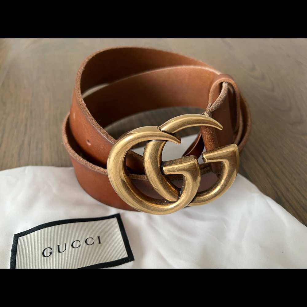 Gucci Marmont wide leather belt